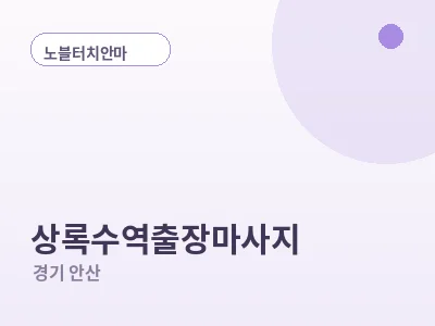 안산 상록수역 출장마사지