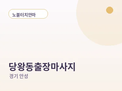 안성 당왕동 출장마사지