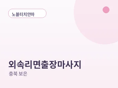 보은 외속리면 출장마사지