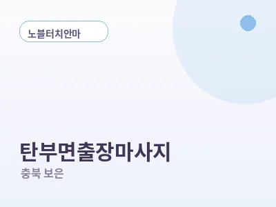 보은 탄부면 출장마사지