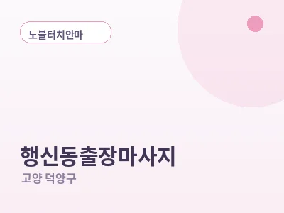 고양 행신동 출장마사지