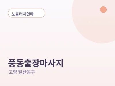 고양 풍동 출장마사지
