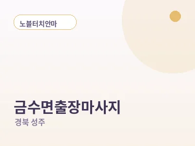 성주 금수면 출장마사지