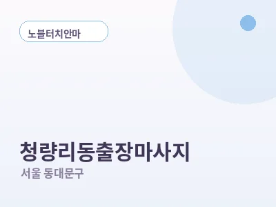 서울 청량리동 출장마사지