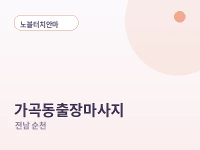 순천 가곡동 출장마사지
